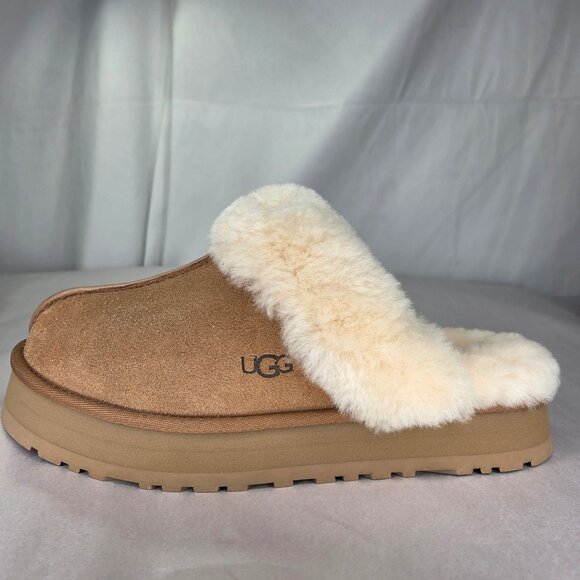 NWT UGG Women's Disquette Casual Slippers Regular 10 Chestnut - Picture 2 of 7